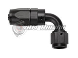 -4AN AN4 90 Degree Swivel Hose End Fitting Black for CPE Braided Hose (4 Pack)