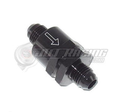 AN6 6AN Male One Way Check Valve for E85 Gasoline Black Anodized CNC Aluminum