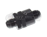 AN6 6AN Male One Way Check Valve for E85 Gasoline Black Anodized CNC Aluminum