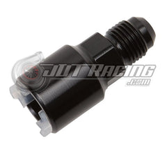 JDT Racing 5/16" Female EFI Push On Quick Connect Adapter to 6AN AN6 Black Aluminum Fitting