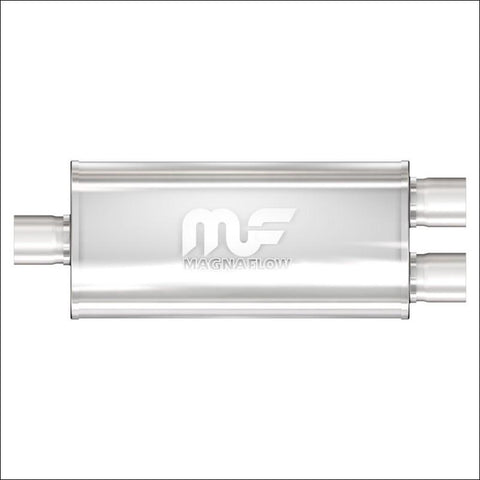 Magnaflow 5"x8" Oval Muffler, Center 2.5" In/Dual, 2.5" Out, 14" Body 12158