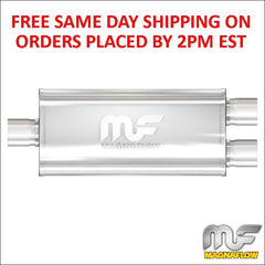 Magnaflow 5"x8" Oval Muffler, Center 2.5" In/Dual, 2.5" Out, 14" Body 12158