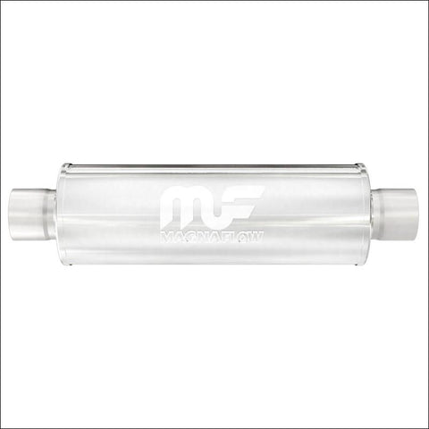 MagnaFlow 12771 - 7" Round SS Diesel Muffler - 4" IN/OUT - 20" Body / 27" Long