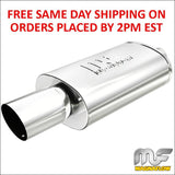Magnaflow Stainless Oval Muffler with Tip Race Series Inlet-Outlet 3in/4in 14834